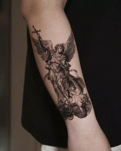 Explore 20 Stunning Angel Tattoo Designs for : From Seraphims to Cherubic Delights