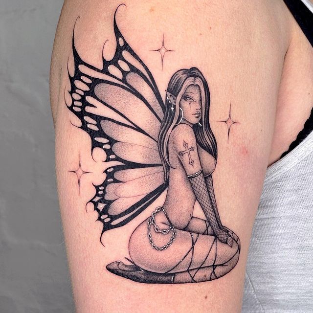 27 Fairy Tattoo Designs : Spiritual, Gothic, Fineline & Uncommon Ideas
