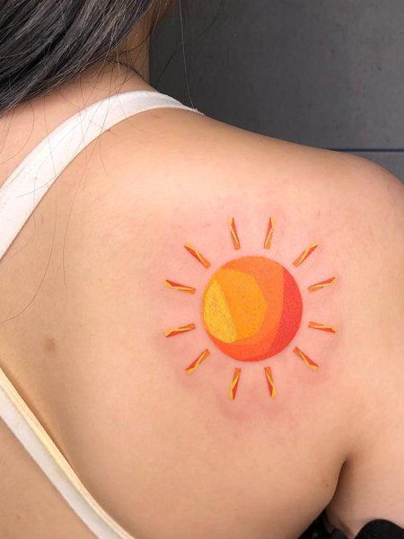 25 Sun Tattoo Ideas  for Men &#038; Women: Unique Designs &#038; Abstract Styles