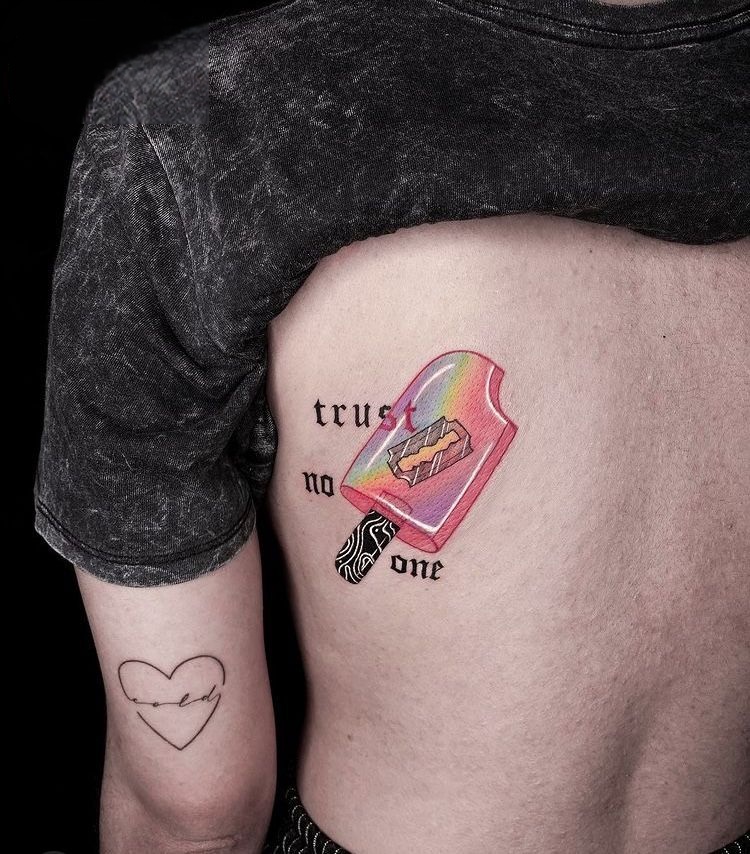 25 Trust No One Tattoo Designs with Lettering, Fonts, Ideas for Men and Women