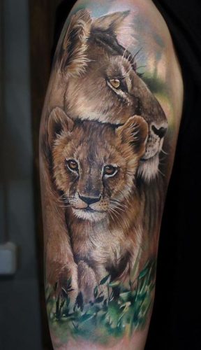 Celebrate the Pride: 24 Lion Family Tattoo Ideas
