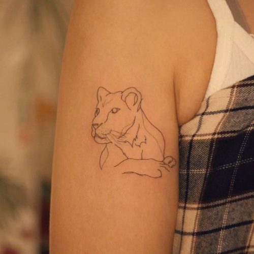 Lion Tattoo Outline: 19 Bold and Striking Silhouette Designs