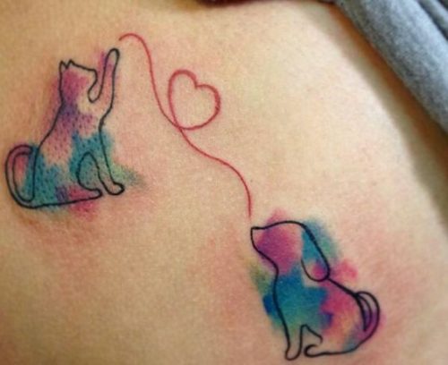 22 Cat and Dog Tattoo Ideas