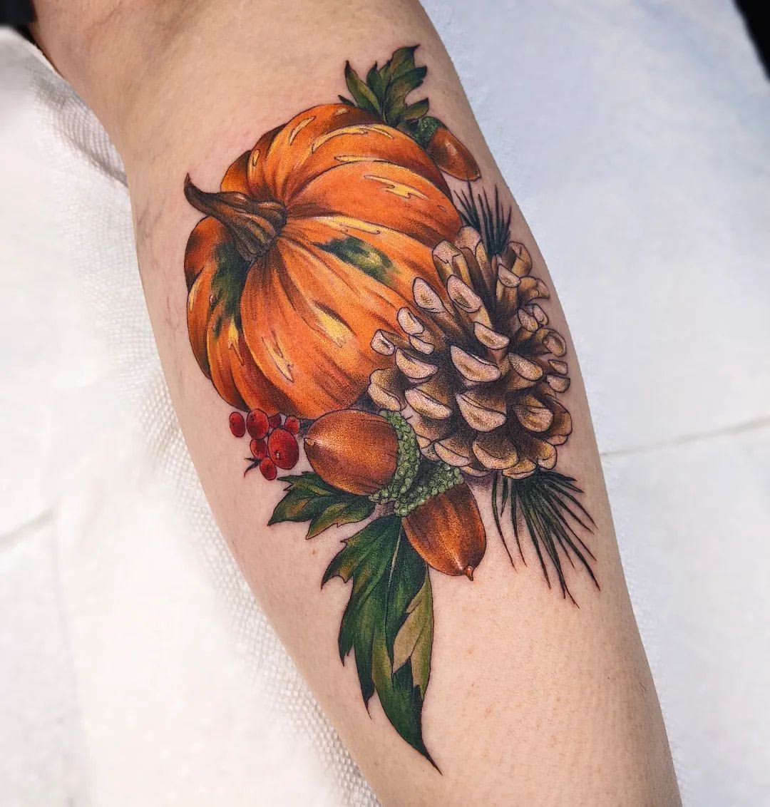 Fall Tattoo 26 Ideas for Women and Men Sleeve Art, Fine Line and Halloween Ink