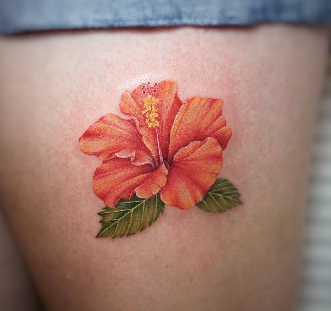 Hibiscus 27 Tattoo Ideas with Sleeve, Shoulder, Arm, Thigh &#038; Back Designs